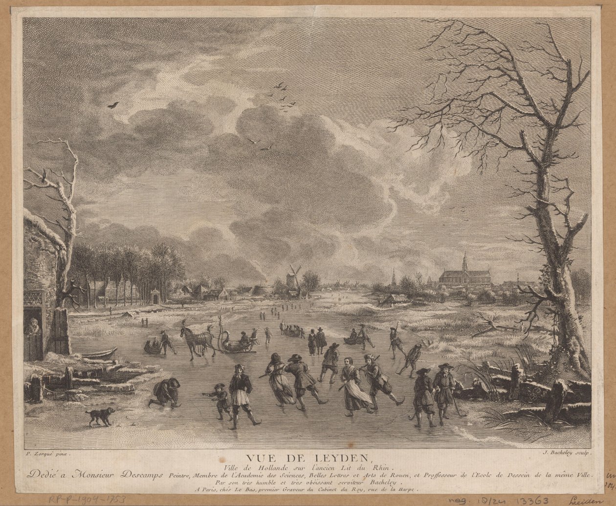 Winter View of Leiden by Jacques Bacheley