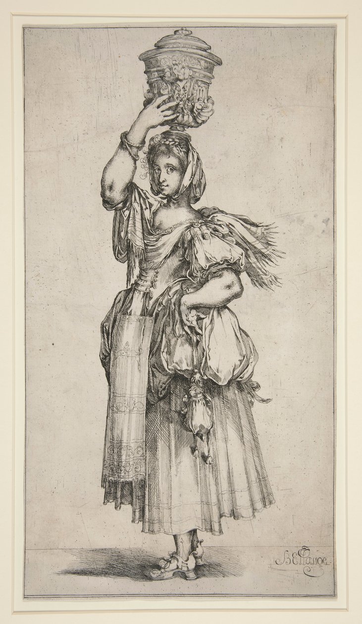 Flowerpot with Vase by Jacques Bellange