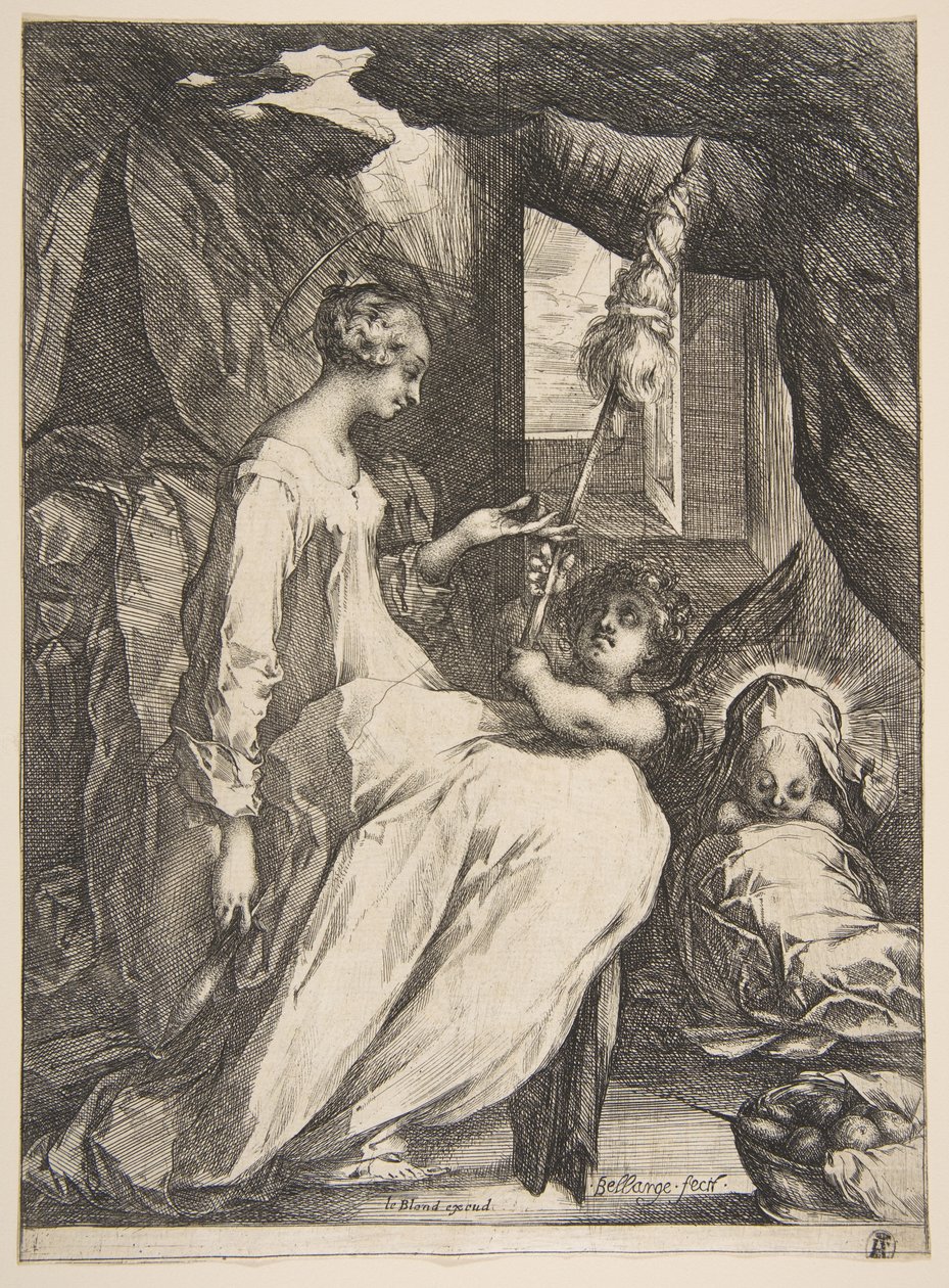 Virgin and Child with an Angel by Jacques Bellange