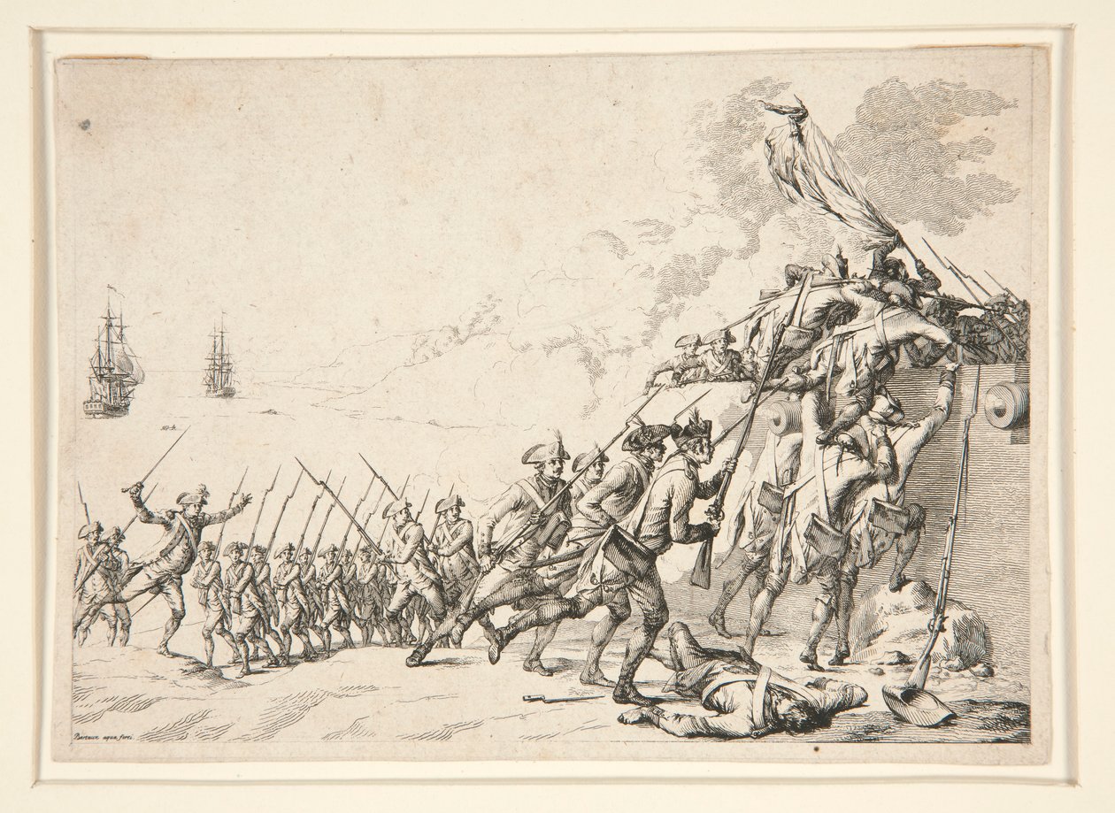Attack on a Fort from the Sea by Jacques Bertaux
