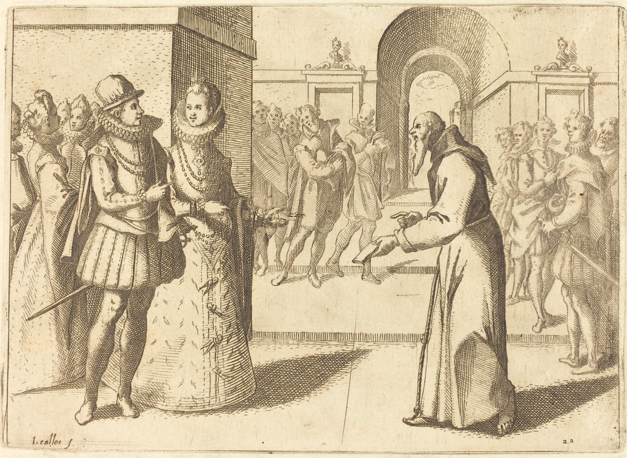 A Capucio Bringing Thanks of the King of Bavaria by Jacques Callot