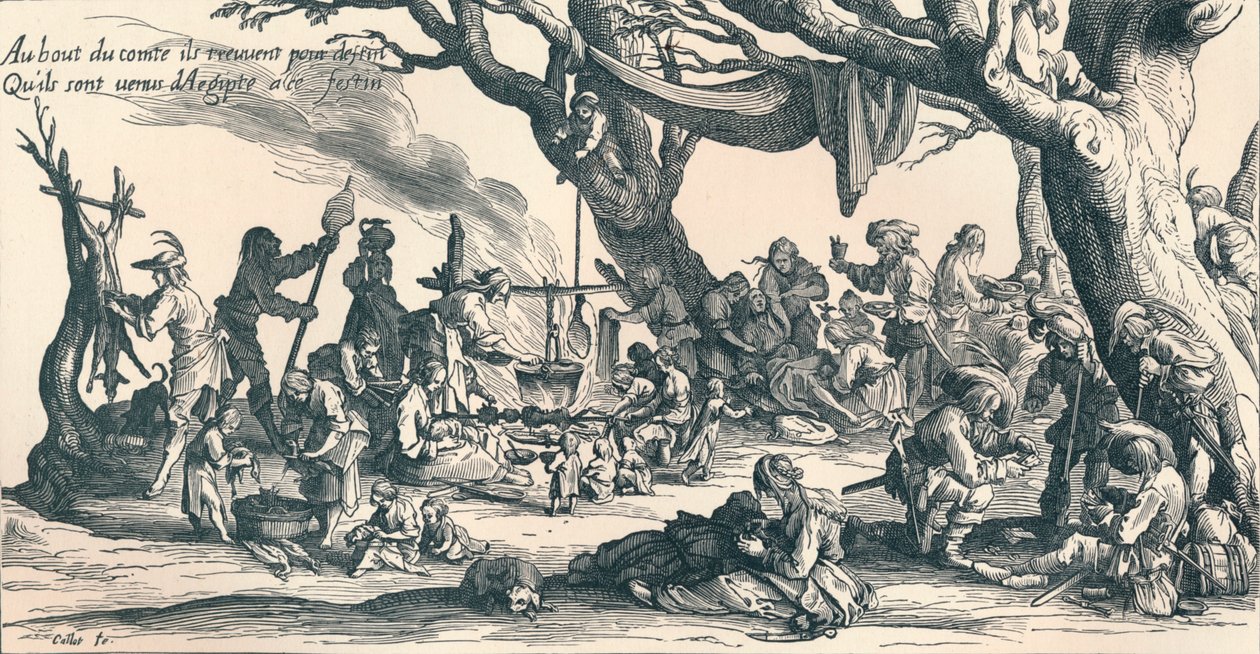 An Encampment of the First Gypsies in Central Europe by Jacques Callot