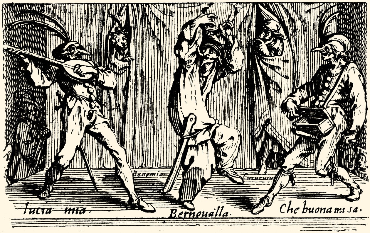Balli di Sfessania - from etchings by Jacomo Callot by Jacques Callot