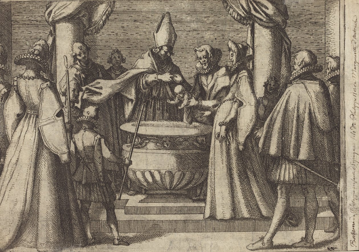 Baptism of the Prince of Spain [verso] by Jacques Callot