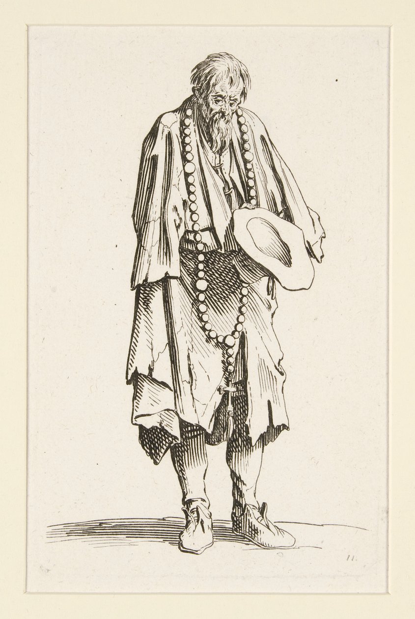 Beggar with a Rosary, from The Beggars by Jacques Callot