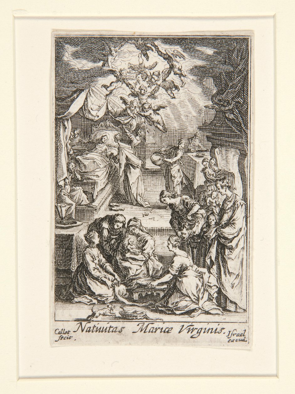 Birth of the Virgin, No. 2 from The Life of the Virgin by Jacques Callot