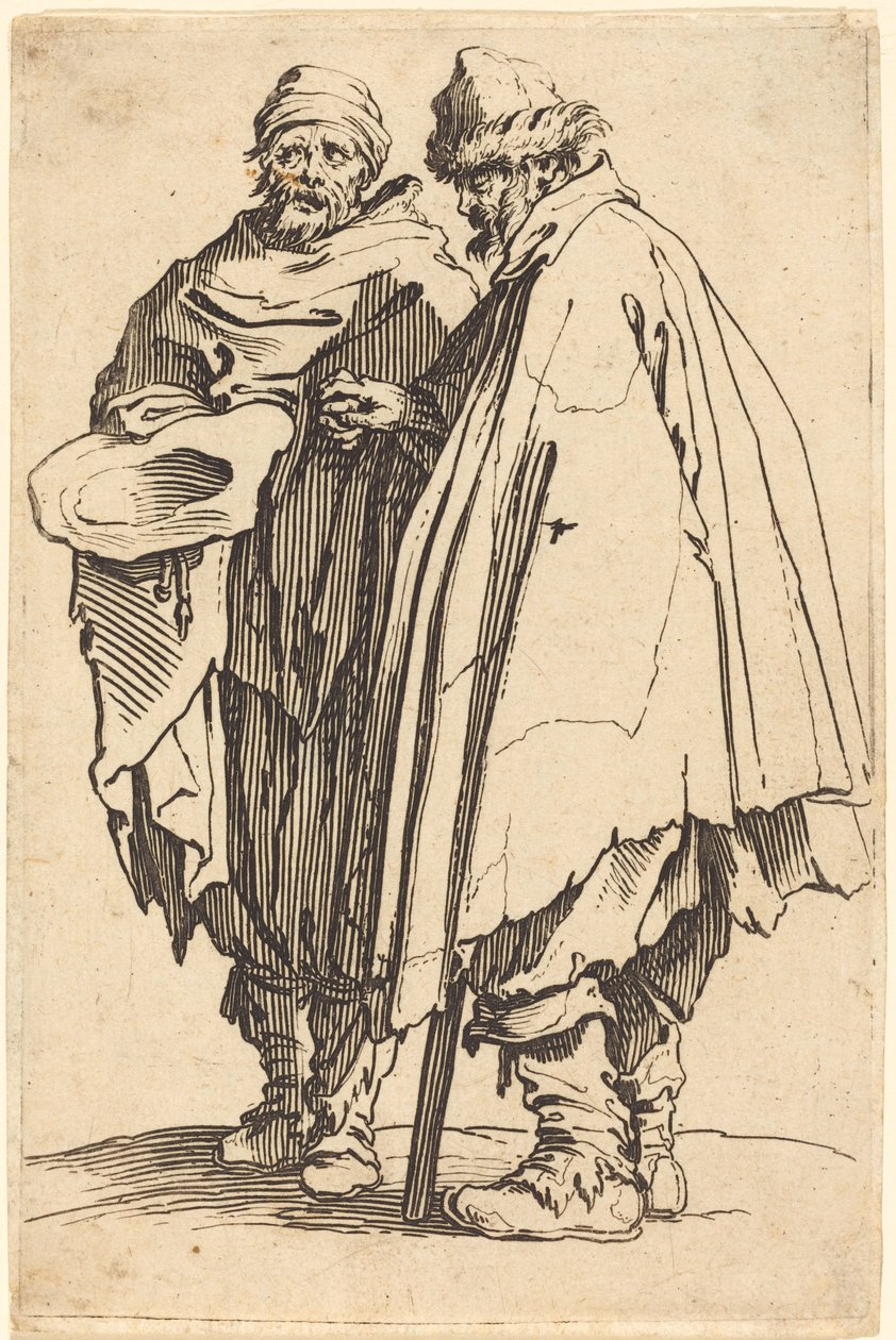 Blind Beggar and Companion by Jacques Callot
