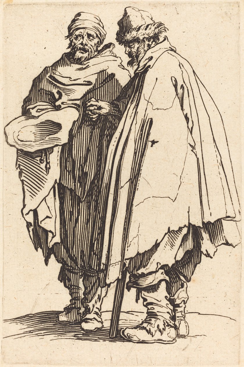 Blind Beggar and Companion by Jacques Callot
