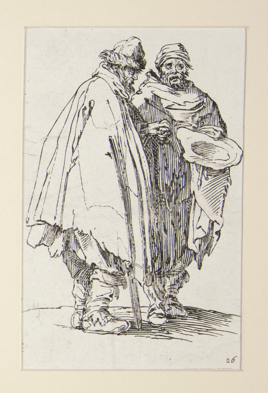 Blind man and his companion, from The Beggars by Jacques Callot