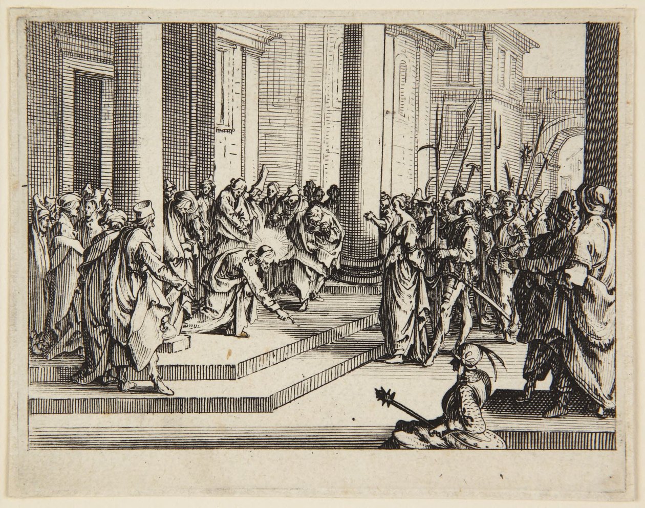 Christ and the Adulteress by Jacques Callot