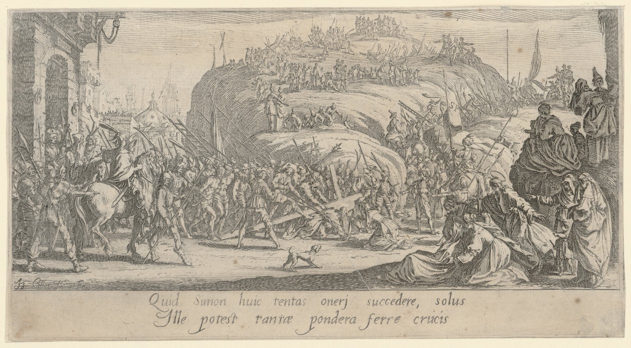Christ Carries the Cross by Jacques Callot