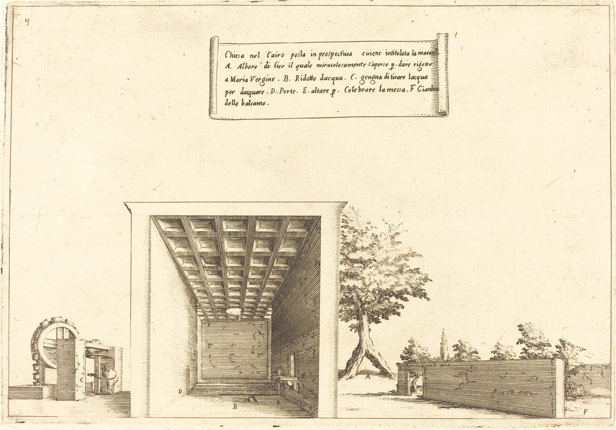 Church in Cairo by Jacques Callot
