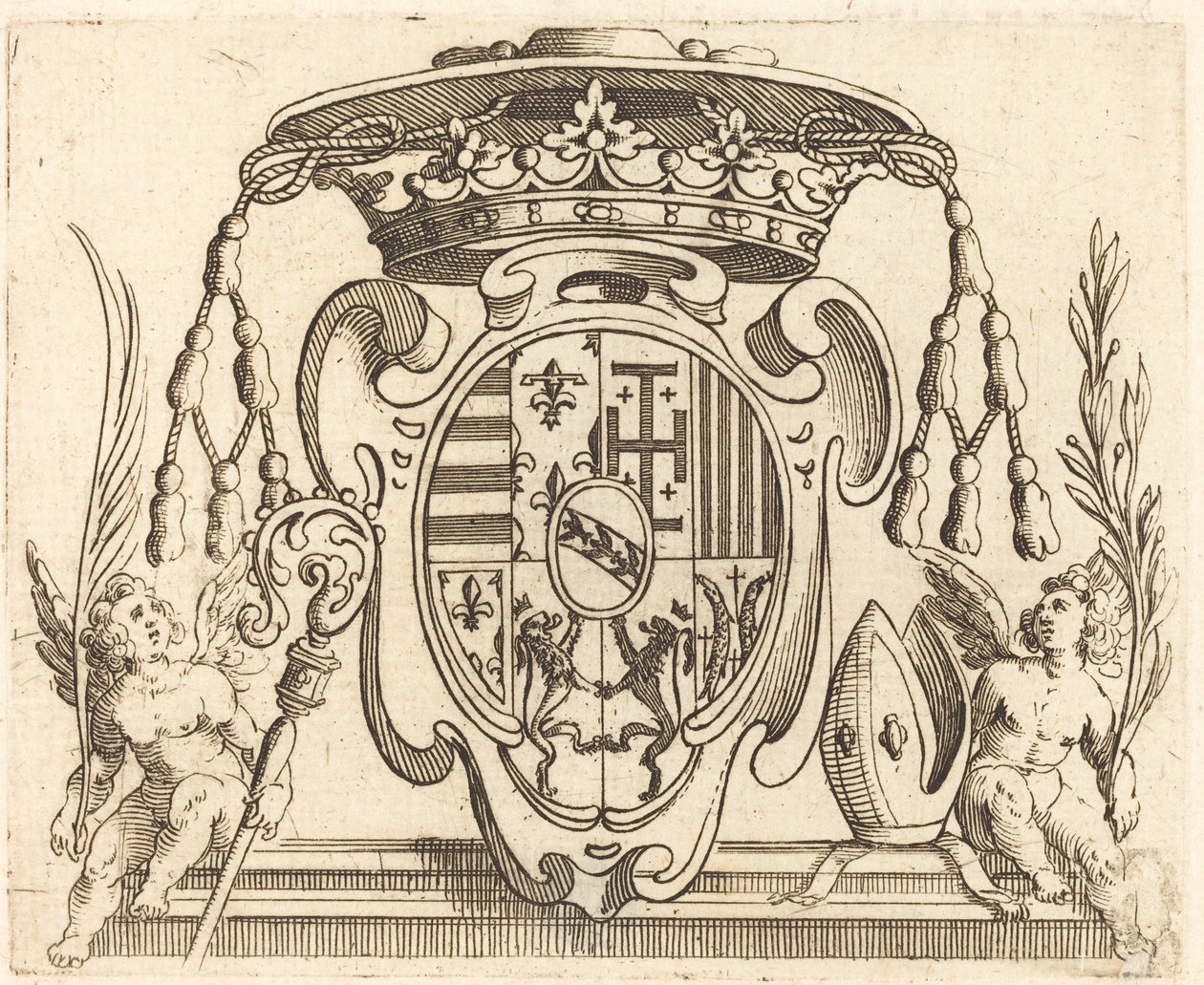 Coat of Arms of Nicolas Francis of Lorraine by Jacques Callot