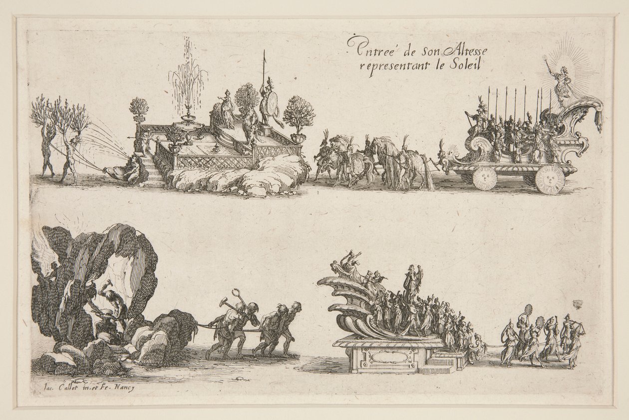 Combat at the Barrier, Entry of His Highness (Charles IV) representing the Sun by Jacques Callot
