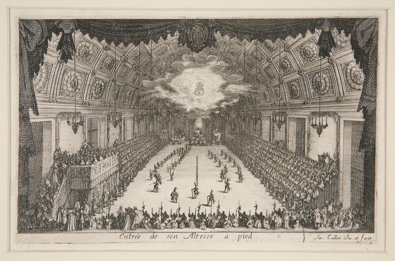 Combat at the Barrier, Entry of His Highness on Foot by Jacques Callot