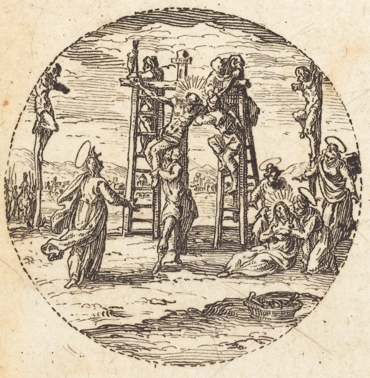 Descent from the Cross by Jacques Callot