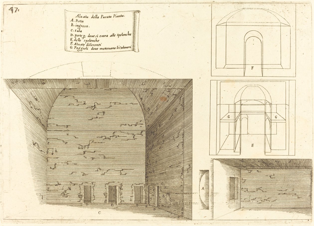 Elevation of a Passage Plan by Jacques Callot