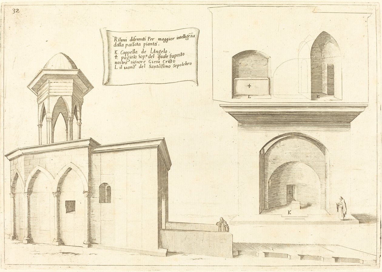 Elevation of the Church of the Holy Sepulchre by Jacques Callot