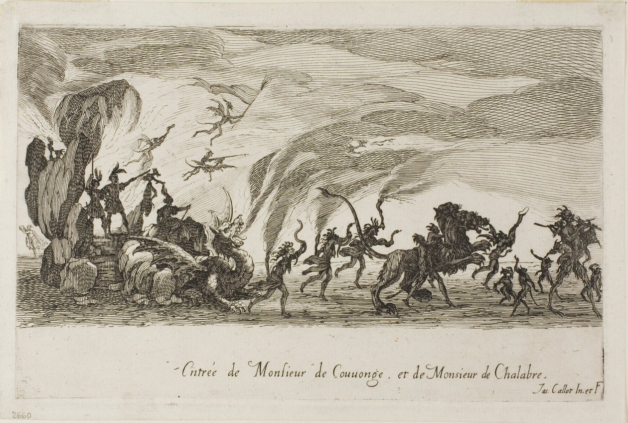Entry of M. de Couvonage and M. de Chalabre, from The Combat at the Barrier by Jacques Callot