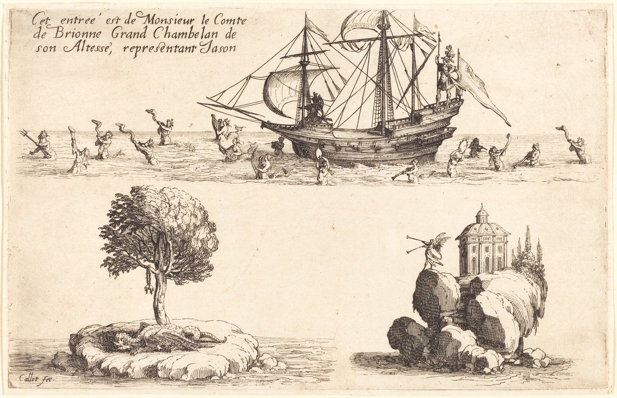 Entry of M. le Comte de Brionne, Grand Chamberlain of His Highness, Representing Jason by Jacques Callot