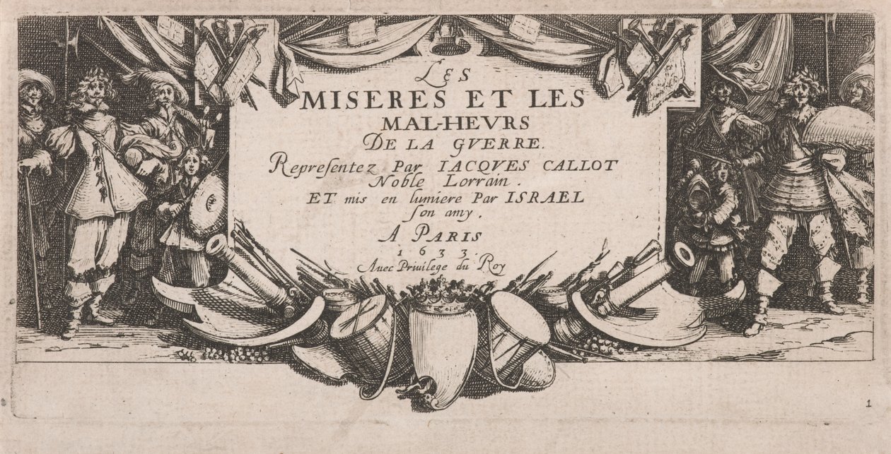 Frontispiece for The Large Miseries of War by Jacques Callot
