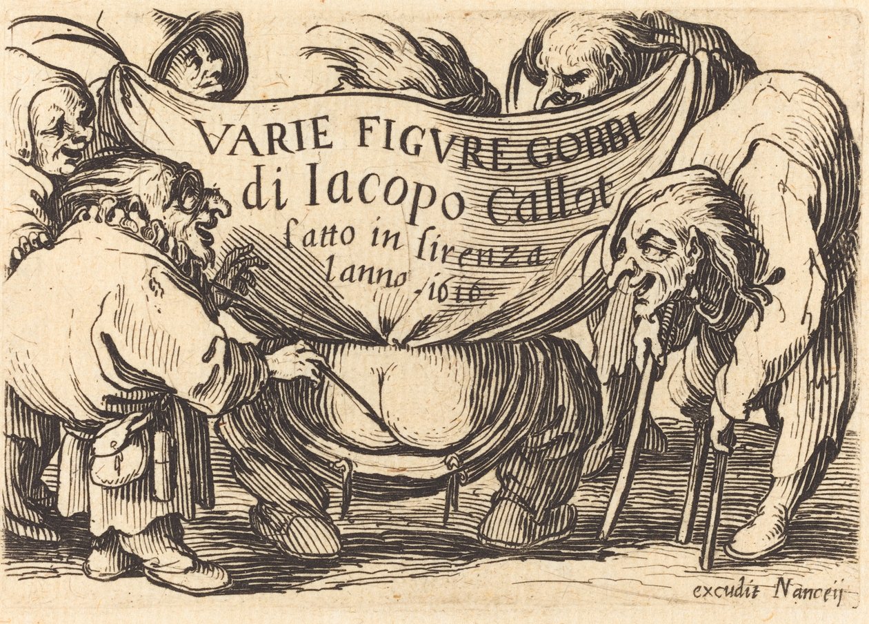 Frontispiece for "Various Hunchback Figures" by Jacques Callot
