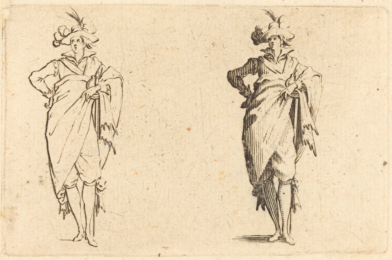 Gentleman Viewed from the Front with Hand on Hip by Jacques Callot