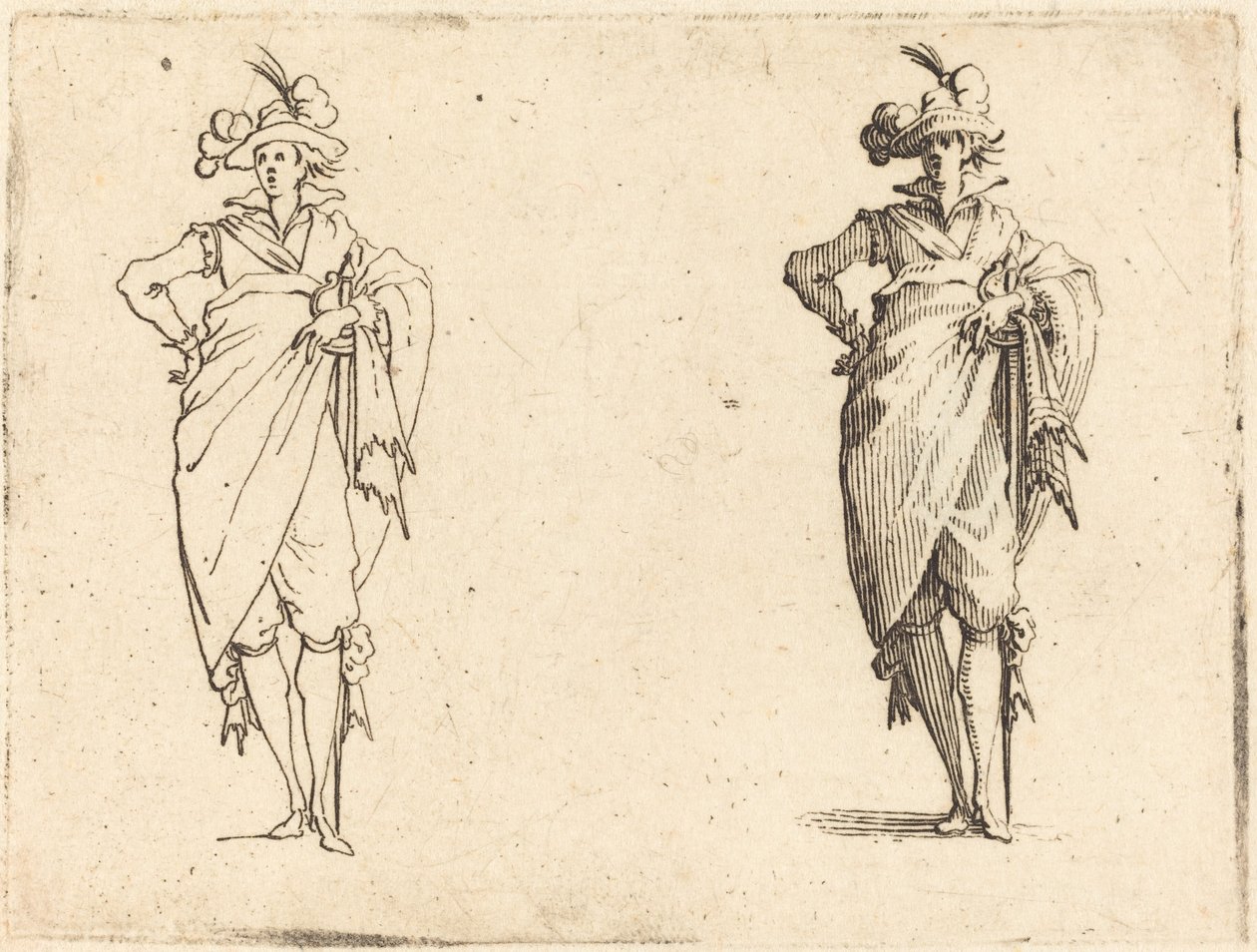 Gentleman Viewed from the Front with Hand on Hip by Jacques Callot