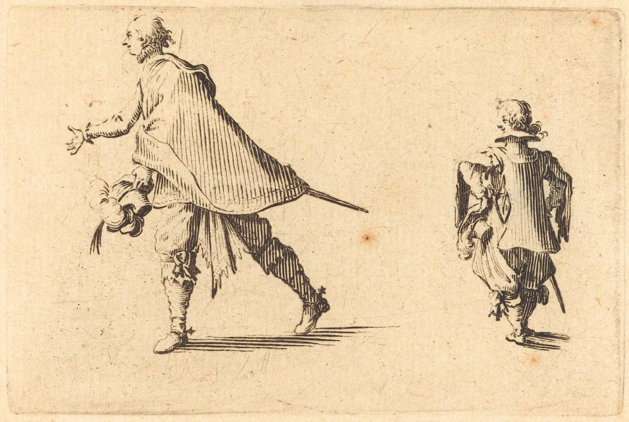 Gentleman and His Page by Jacques Callot
