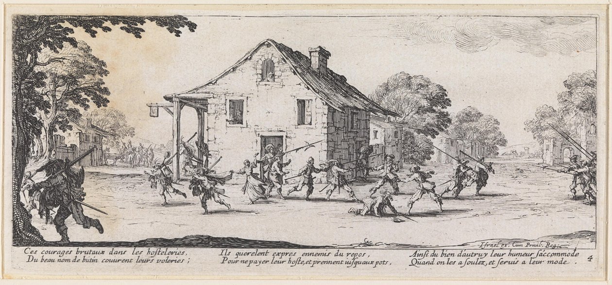 Battle for a House by Jacques Callot