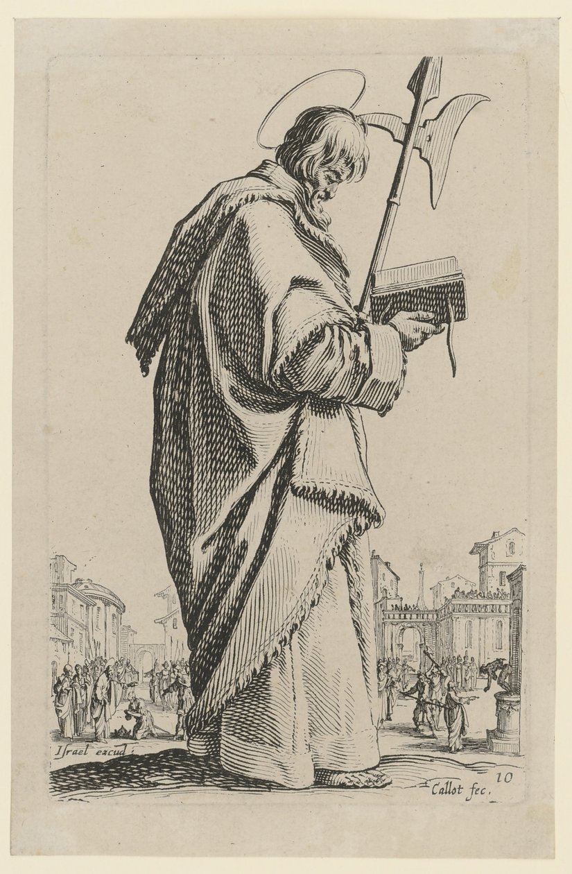 Saint Matthias, Sheet 13 from the Series "Jesus, the Twelve Apostles and Mary" by Jacques Callot