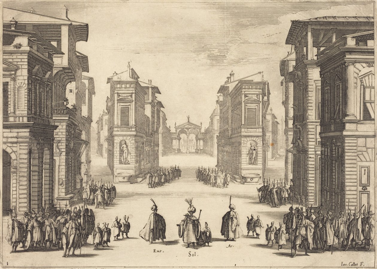 Il Solimano, Act I by Jacques Callot