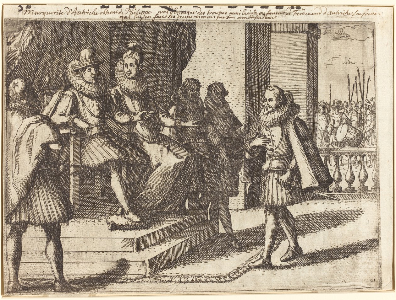 King and Queen in Consultation about the Turks by Jacques Callot
