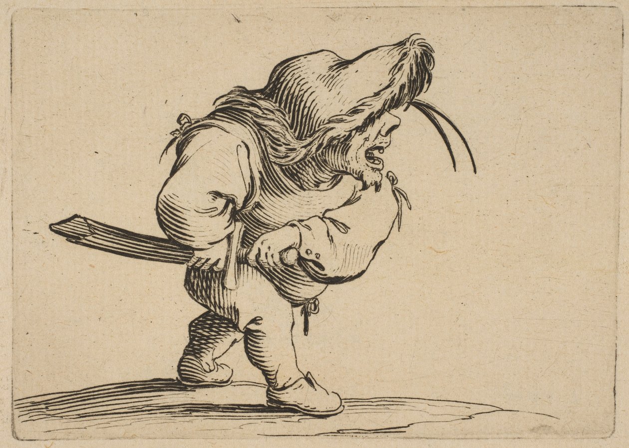 Man Preparing to Draw His Sword, from Varie Figures by Jacques Callot