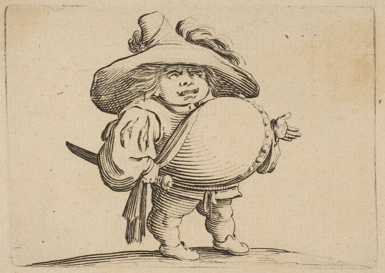 Man with a Large Belly Decorated with Buttons by Jacques Callot