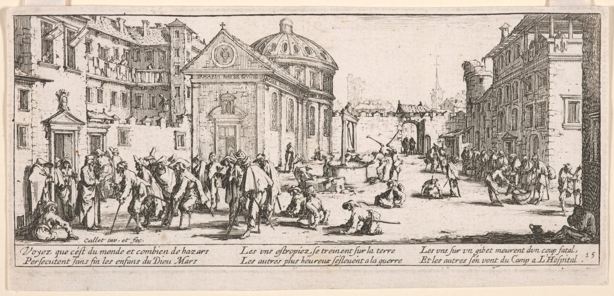 The Hospital, illustration from The Large Miseries of War by Jacques Callot