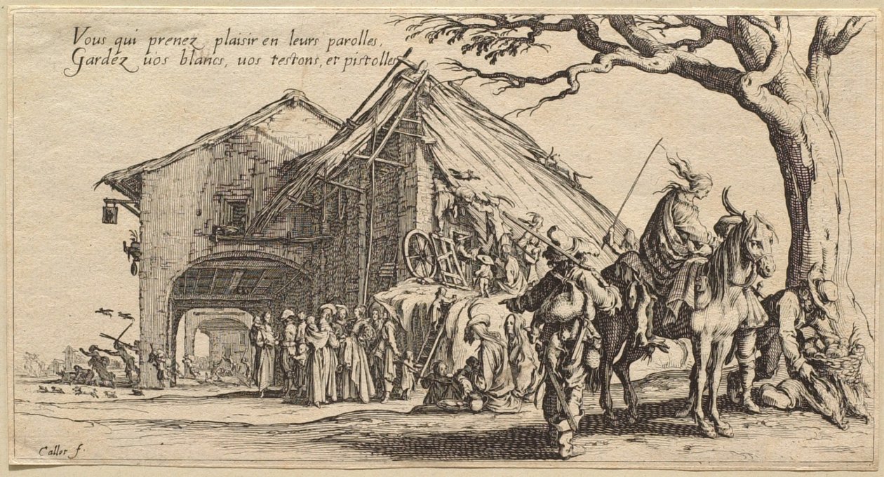 The Halt of the Bohemians: The Fortune Tellers by Jacques Callot