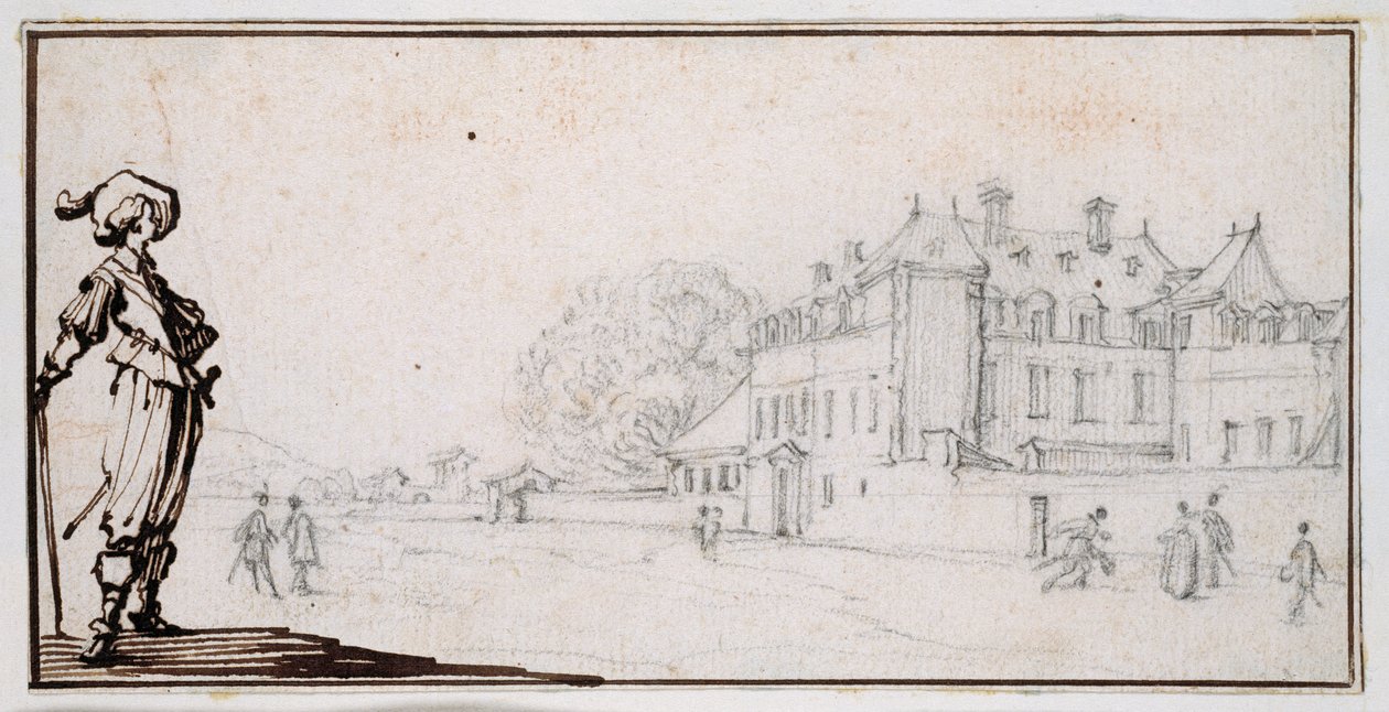La Romaine, the property of Claude Deruet by Jacques Callot