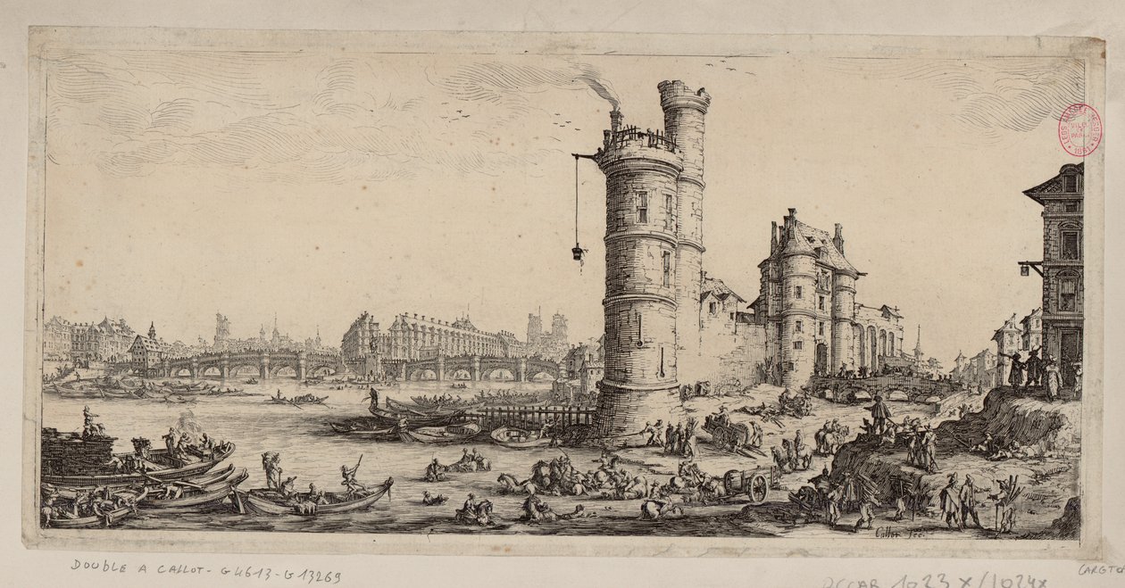 The Tower of Nesle and View of the Pont-Neuf by Jacques Callot