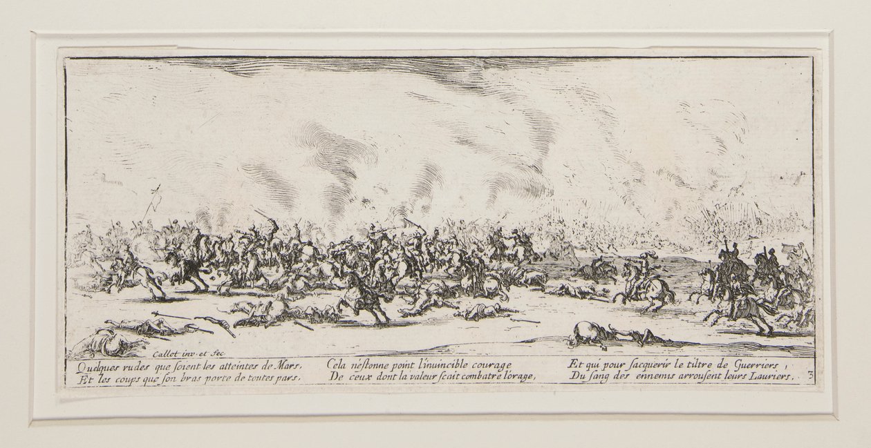 The Battle, plate 3 from the series The Great Miseries of War by Jacques Callot