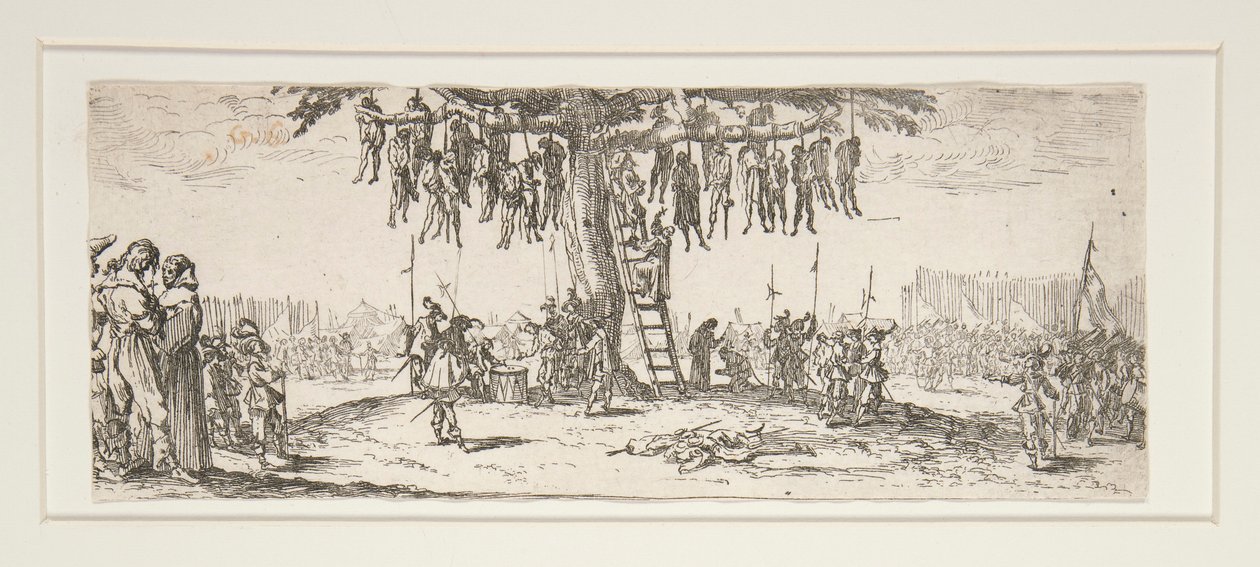 The Hanging from The Great Miseries of War by Jacques Callot