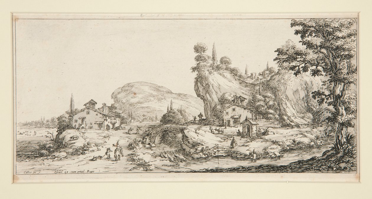 Landscape #6 from Landscapes for Giovanni de Medici by Jacques Callot