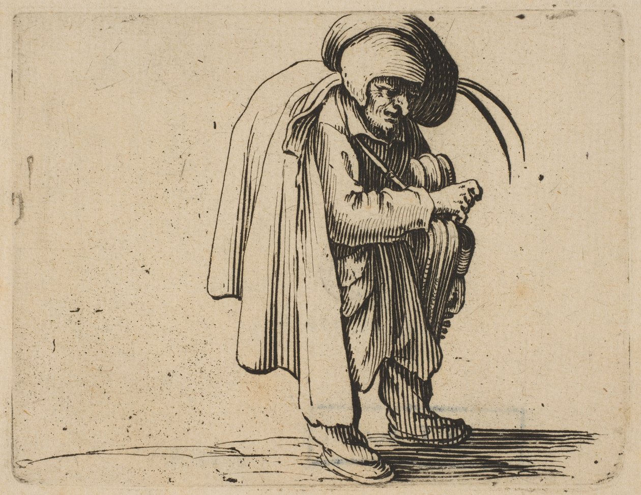 The Hurdy-Gurdy Player, from Varie Figure Gobbi by Jacques Callot