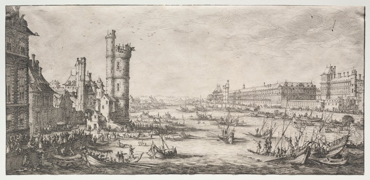 The Two Great Views of Paris: View of the Louvre by Jacques Callot