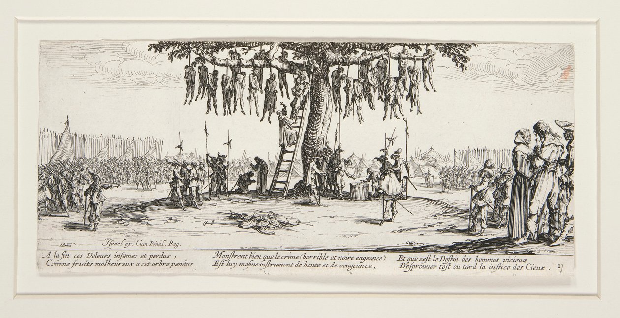 The Great Miseries of War: No. 11 - The Hanging by Jacques Callot