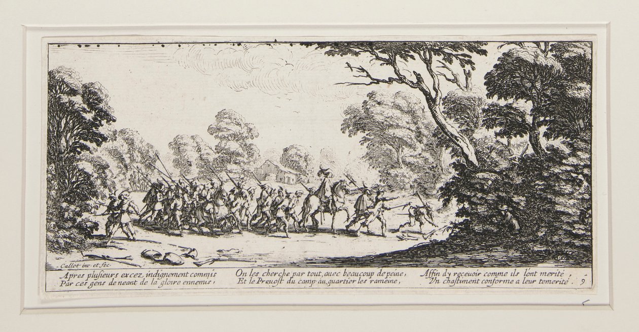 The Great Miseries of War: No. 9 - Discovery of the Criminals by Jacques Callot