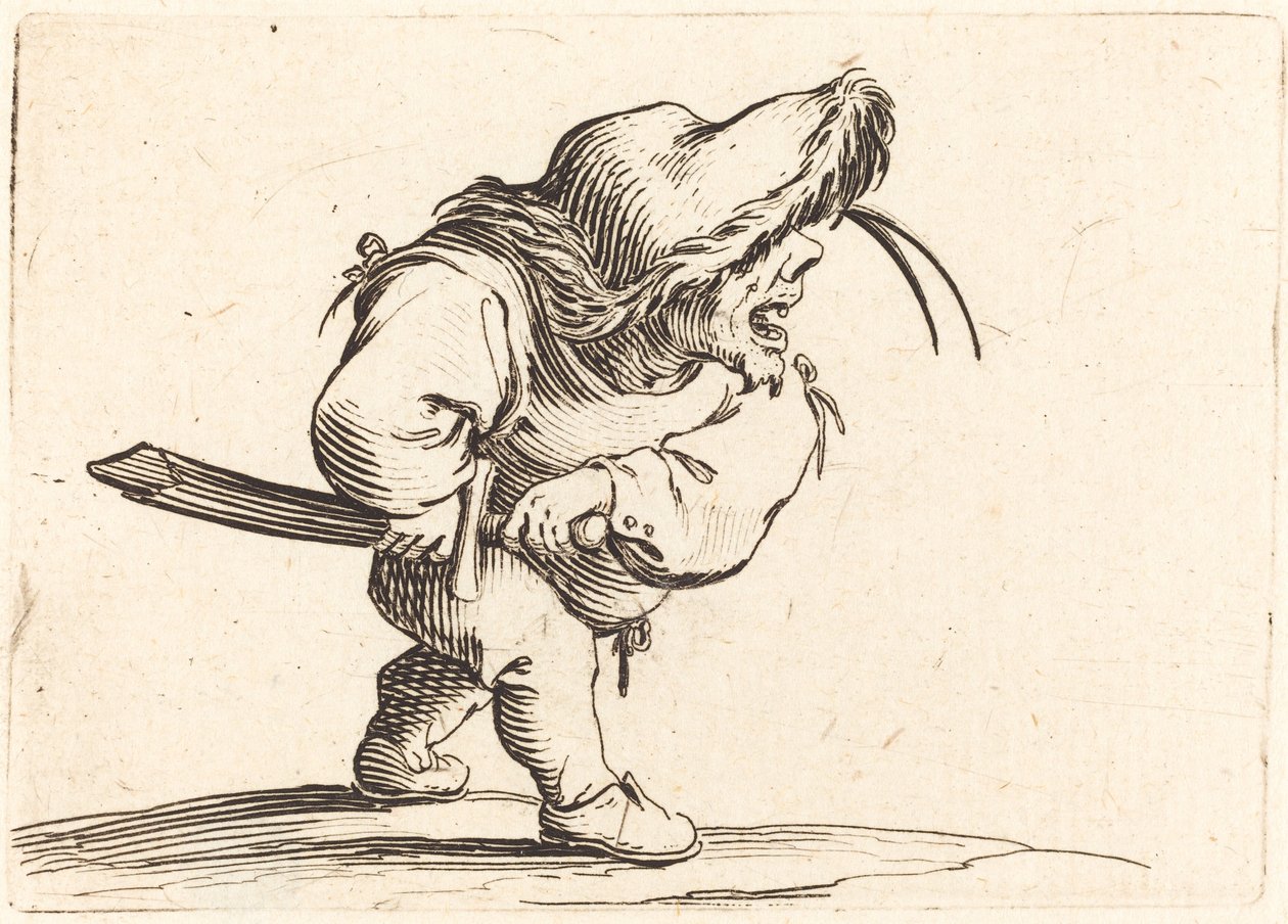 Man Preparing to Draw his Sword by Jacques Callot
