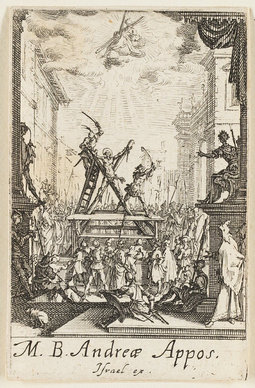 Martyrdom of Saint Andrew, Plate Three from The Martyrdoms of the Apostles by Jacques Callot