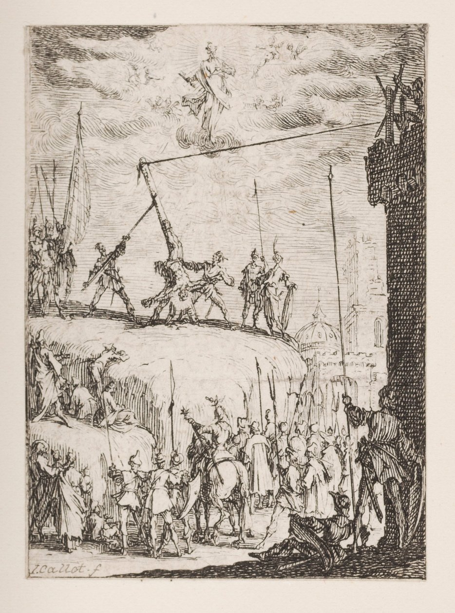Martyrdom of St. Peter, no. 4 from The Martyrdom of the Apostles by Jacques Callot
