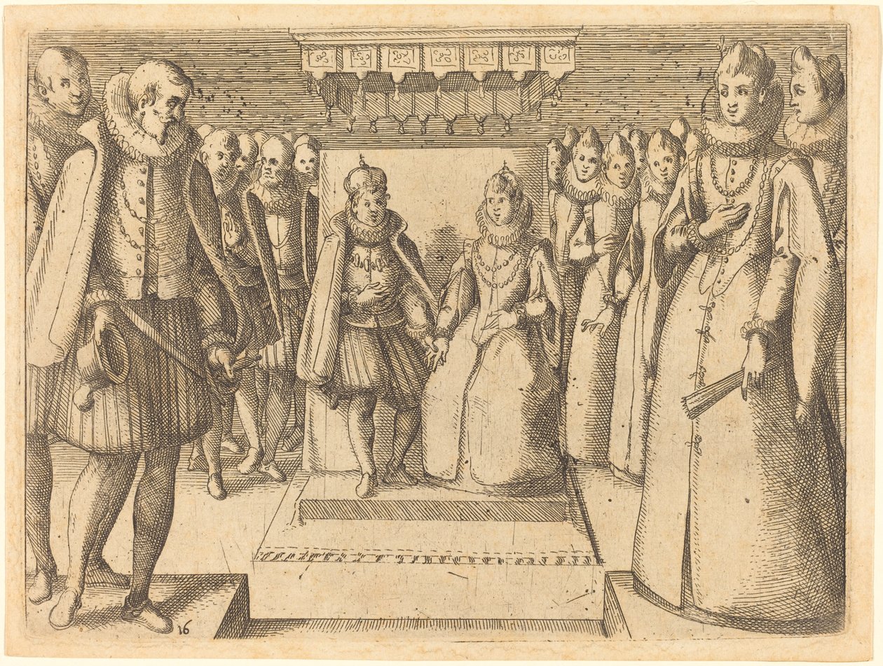 Meeting of Margaret of Austria and Philip III by Jacques Callot